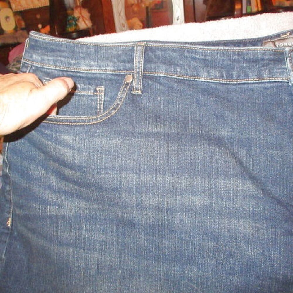Torrid Micro Mini Jean Shorts Plus Size 30 High Rise Stretch Denim Cut Off Jorts - Picture 3 of 10